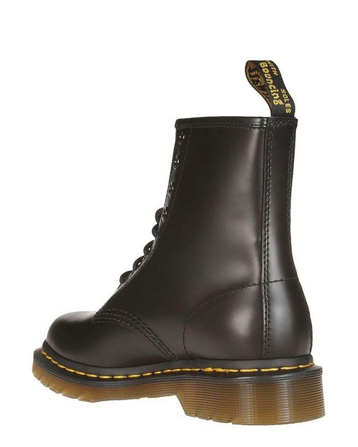 Dr. Martens Brown Round-toe Lace-up Ankle Boots