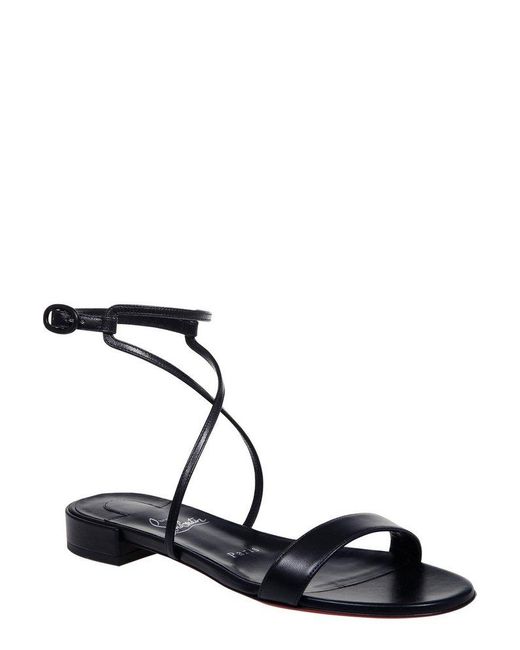 Christian Louboutin Black Ankle-strap Open Toe Sandals