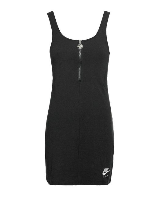 Nike Black Half-zip Sleeveless Scoop Neck Dress