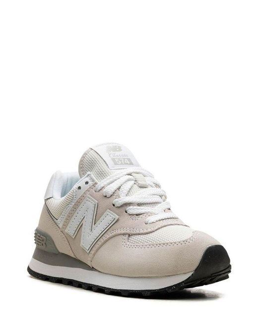 New Balance White 574 Lace-up Sneakers