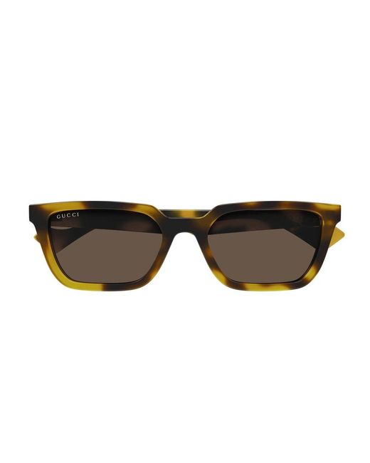 Gucci Brown Gg1539S Linea Lettering Sunglasses for men