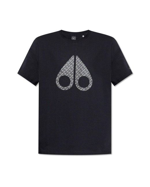 Moose Knuckles Black Chamblee Crewneck T-Shirt for men
