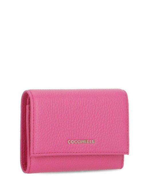 Coccinelle Pink Metallic Soft Wallet
