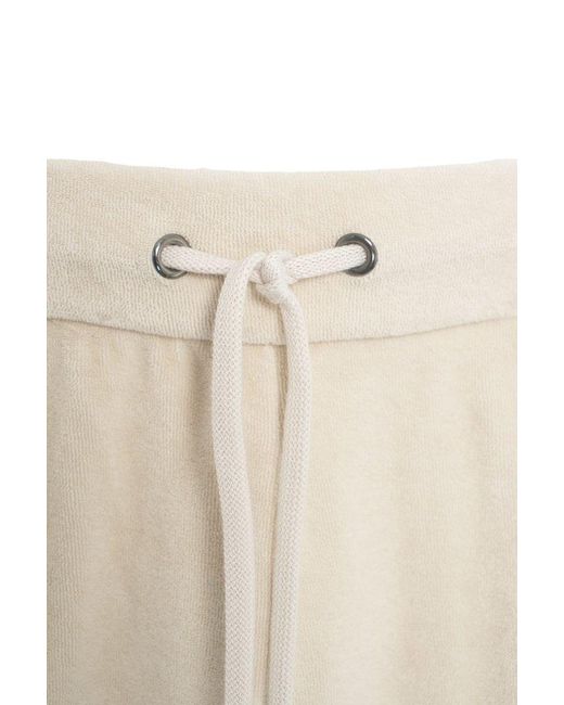Herno White Drawstring Terry Shorts for men