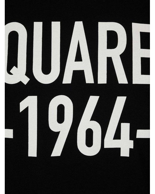 DSquared² Black Logo Print Crewneck T-shirt for men