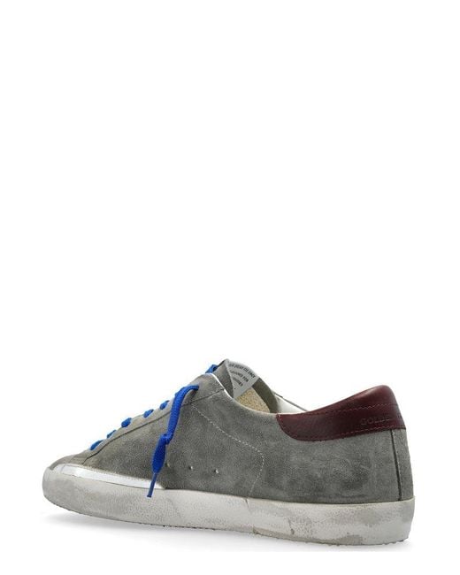 Golden Goose Deluxe Brand Gray Super Star Lace-Up Sneakers for men