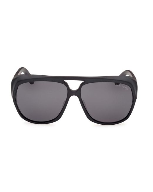 Tom Ford Black Aviator Frame Sunglasses