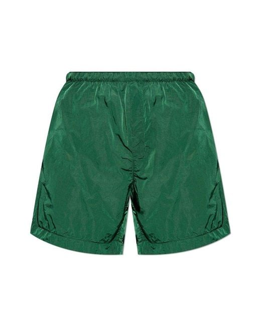 Burberry Green Elstaicated Waistband Swim Shorts for men