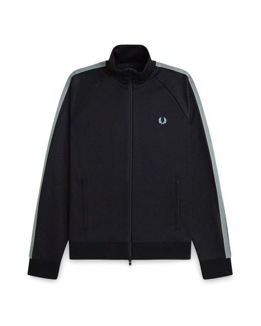 Fred Perry Black Track Jacket for men