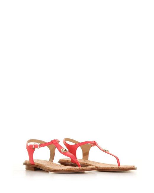 MICHAEL Michael Kors Red Mallory T-strap Sandals