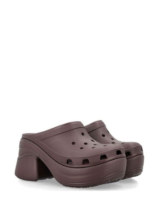 CROCSTM Purple Siren High-Heeled Clogs