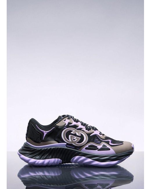 Gucci Interlocking G Mesh Sneakers in White for Men | Lyst