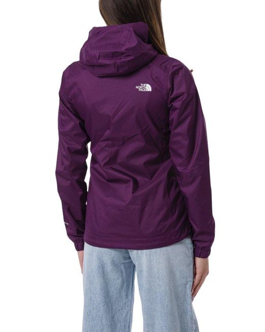 The North Face Purple Logo Printed Zip-up Jacket