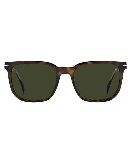David Beckham Green Square Frame Full Rim Sunglasses for men