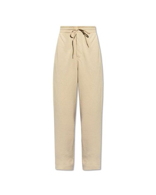 Y-3 Natural Sweatpants With Logo, for men
