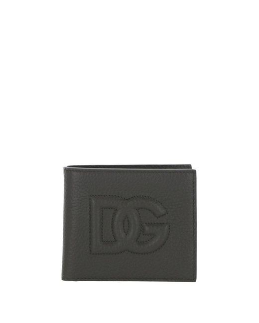 Dolce & Gabbana Gray Portafogli Dg Logo Bi-fold Wallet for men