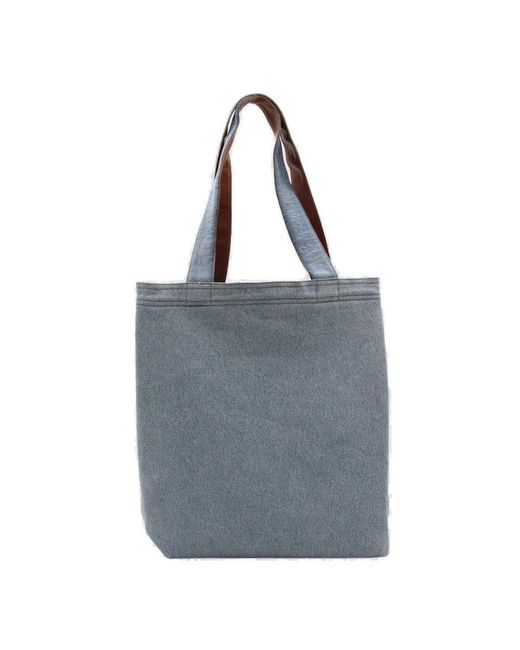 Y. Project Blue Paris' Best Frayed Detailed Denim Tote Bag