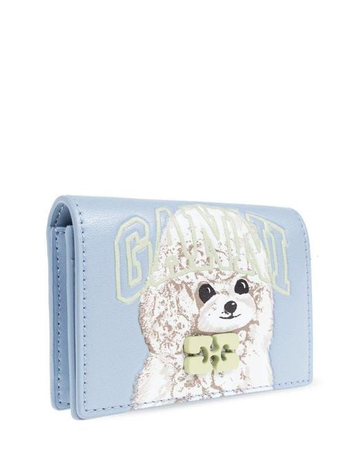 【GANNI 】 ブルー プードル Bou Card Holder With Flap Ganni Poodle Bou Flap Card Holder in Blue | Lyst Canada