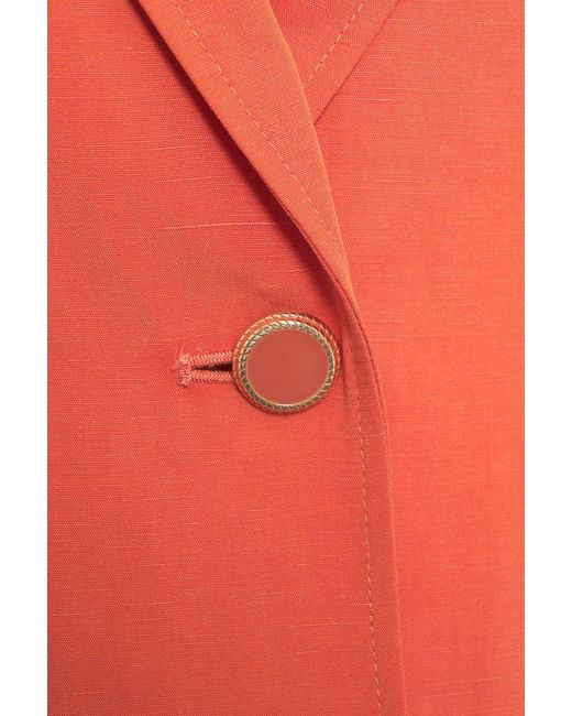 Liu Jo Orange Single-Breasted Blazer