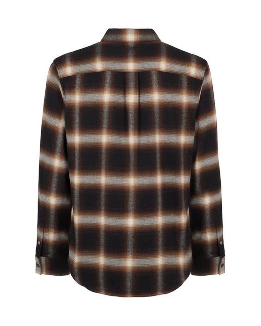 FRAME Black Checked Flannel Shirt for men