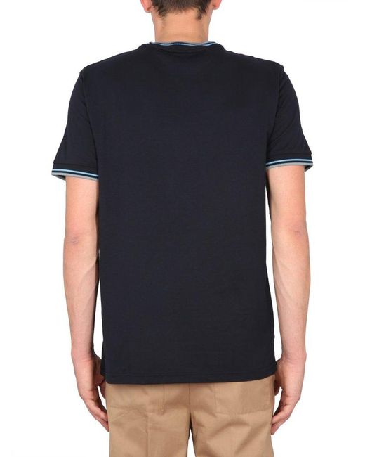 Fred Perry Black Twin Tipped Crewneck T-shirt for men