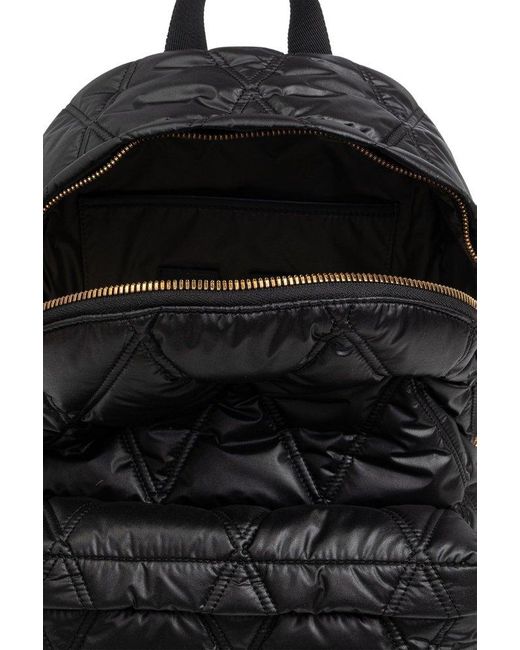 Balmain Black Diamond Motif Quilted Backpack for men