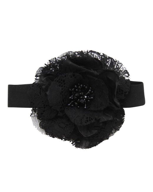 Dolce & Gabbana Black Flower Choker