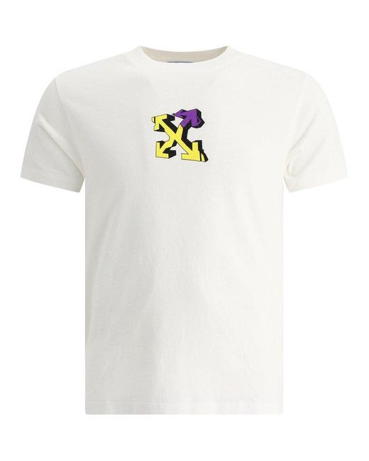 Off-White c/o Virgil Abloh White "wizard Graffiti" T-shirt for men