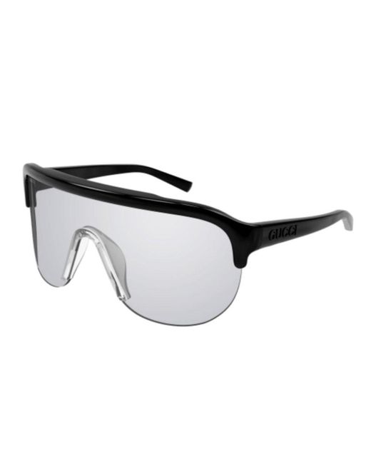 Gucci Black Mask-shaped Frame Sunglasses for men