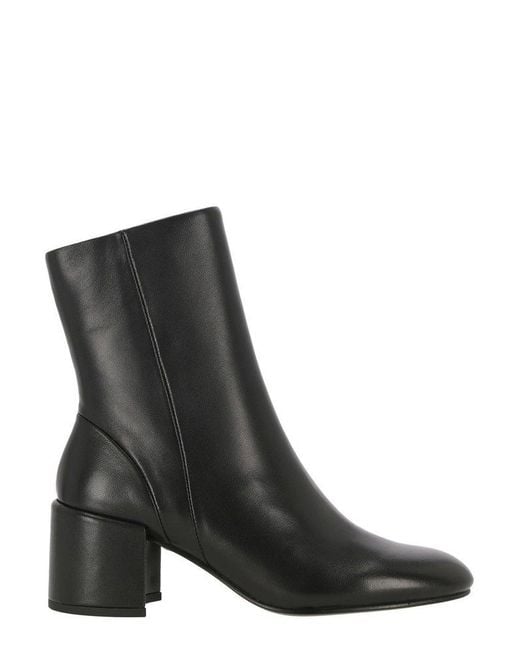 Bruno Premi Black Block Heel Zip Boots