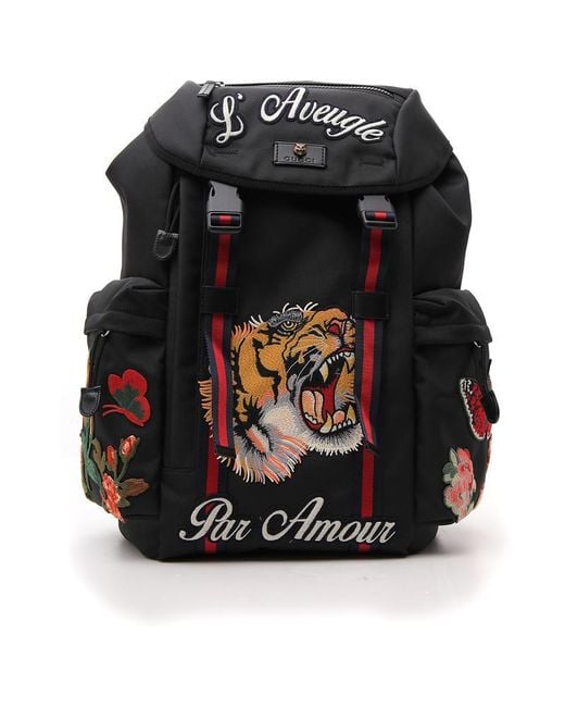 Gucci Techpack With Embroidery in Black for Men | Lyst
