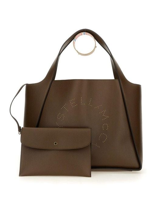Stella McCartney Brown Tote Bag With Logo