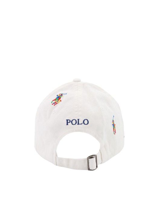 Polo Ralph Lauren White Polo Pony Embroidered Baseball Cap for men