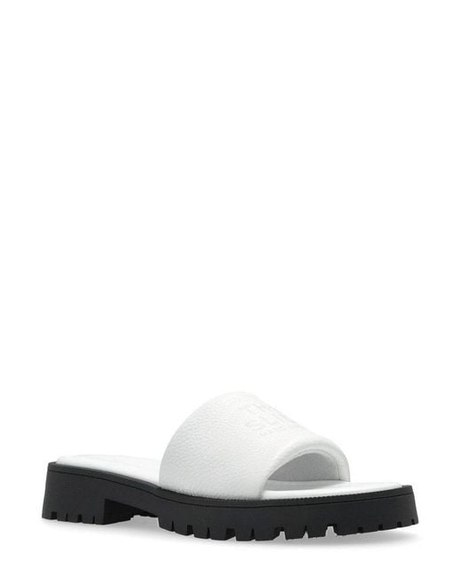 Marc Jacobs White Leather Slides