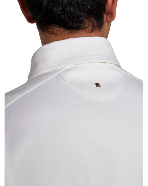 Valentino White Buttoned Long-sleeved Jacket for men