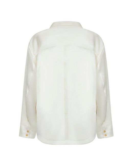 Khaite White Silk Organza Herschel Shirt