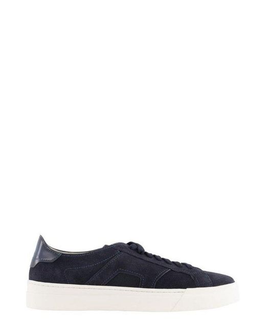 Santoni Blue Round Toe Lace-Up Sneakers for men
