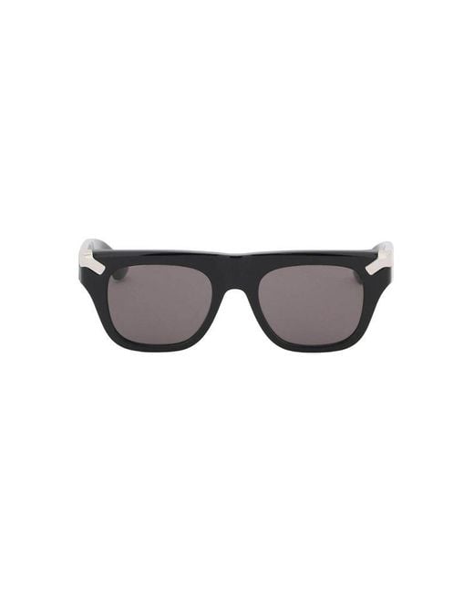 Alexander McQueen Gray Punk Rivet Mask Sunglasses for men