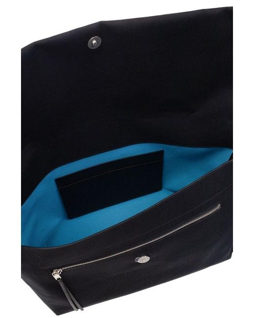 Jil Sander Blue Utility Medium Shoulder Bag for men