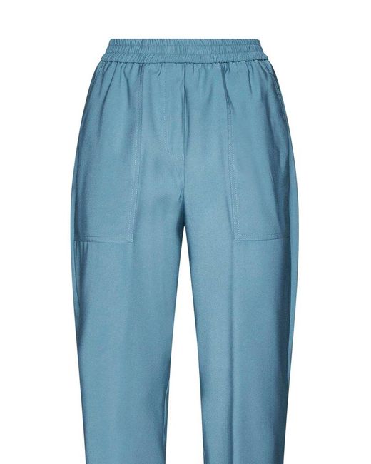 Kaos Blue Elastic Waist Relaxed Fit Pants