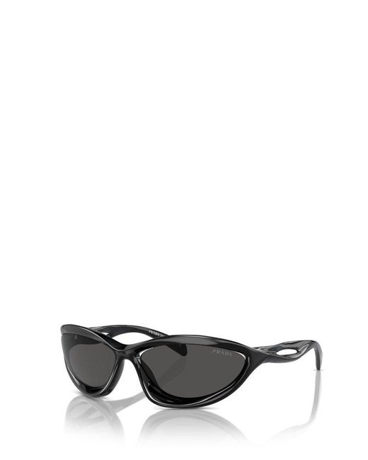 Prada Black Oval Frame Sunglasses
