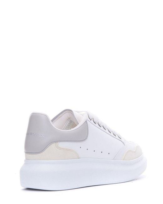 Alexander McQueen White Oversized Colour-block Lace-up Sneakers