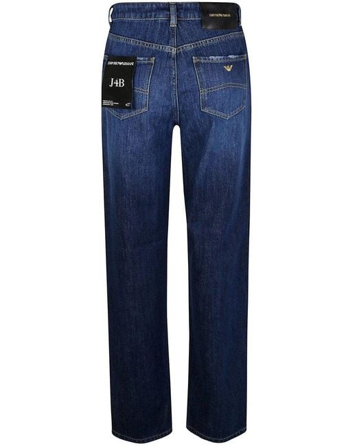 Emporio Armani Blue Straight Leg Jeans