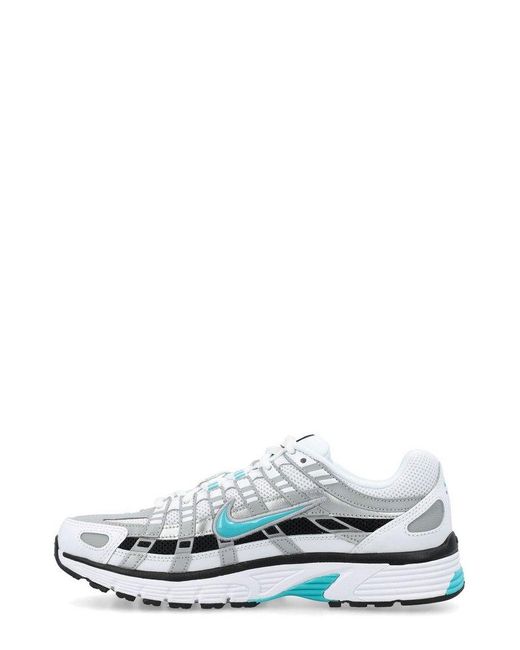 Nike White P-6000 Lace-up Sneakers