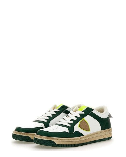 Philippe Model Green Lyon Lace-up Sneakers for men