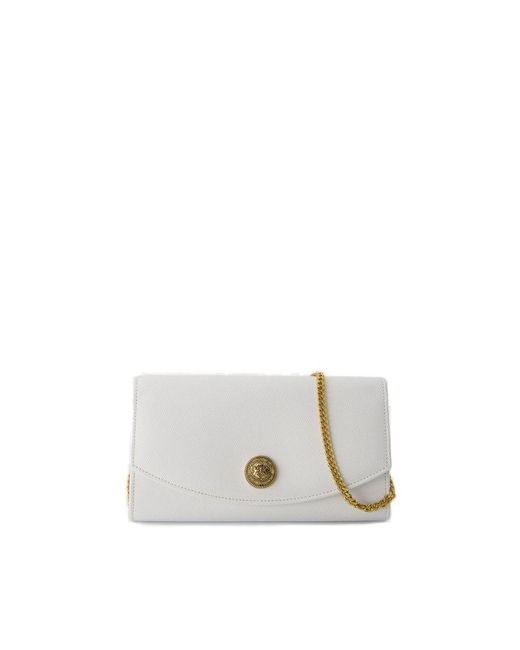 Balmain White Embleme Wallet On Chain