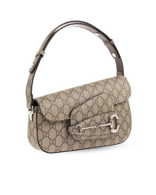 Gucci Natural 'horsebit 1955' Shoulder Bag