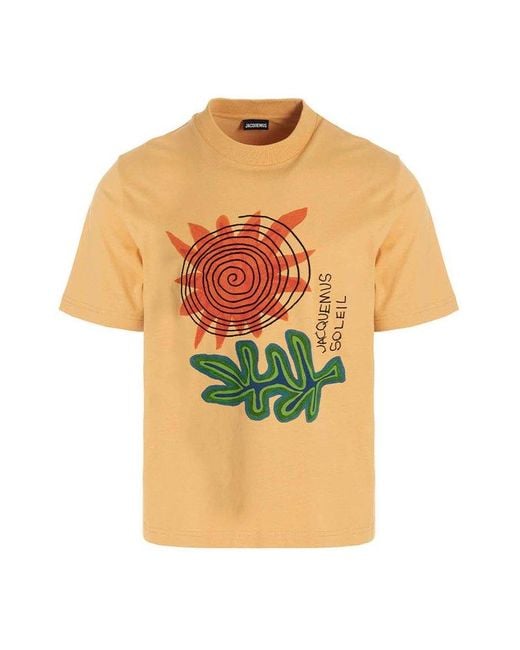 Jacquemus Yellow 'soalheiro' T-shirt for men