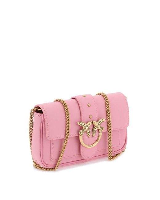 Pinko Pink Love Pocket Simply Crossbody Bag
