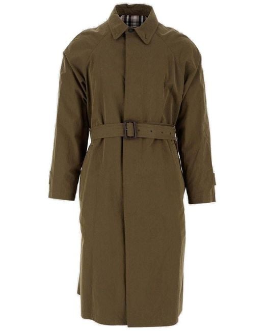 A.P.C. Natural Cotton Blend Trench Coat With Belt